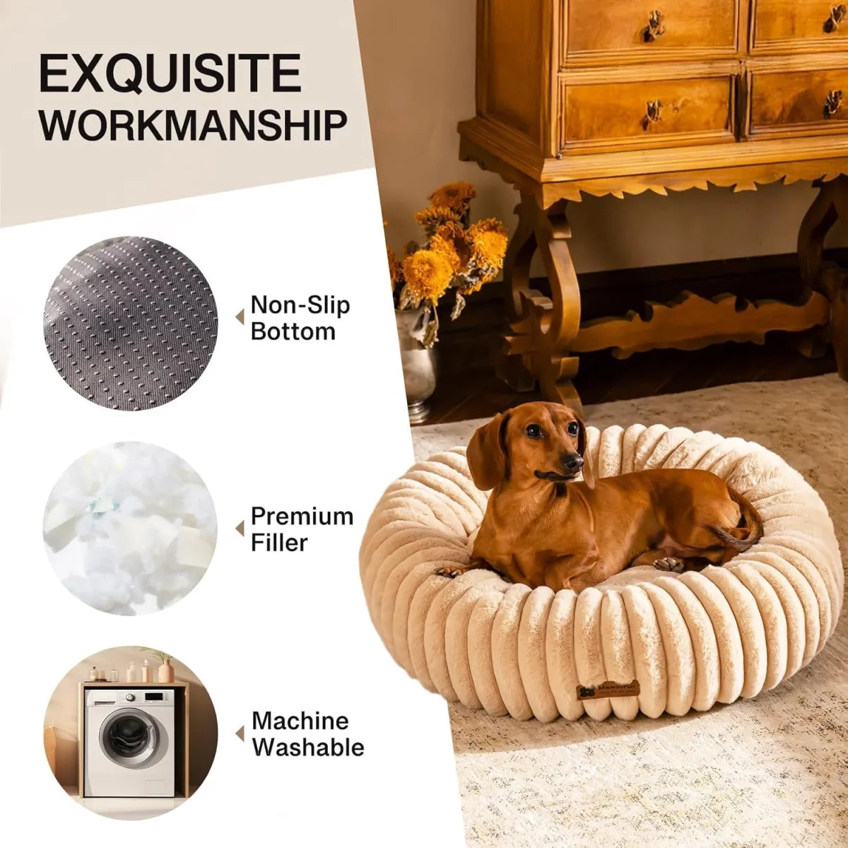 Washable Donut Cat Bed