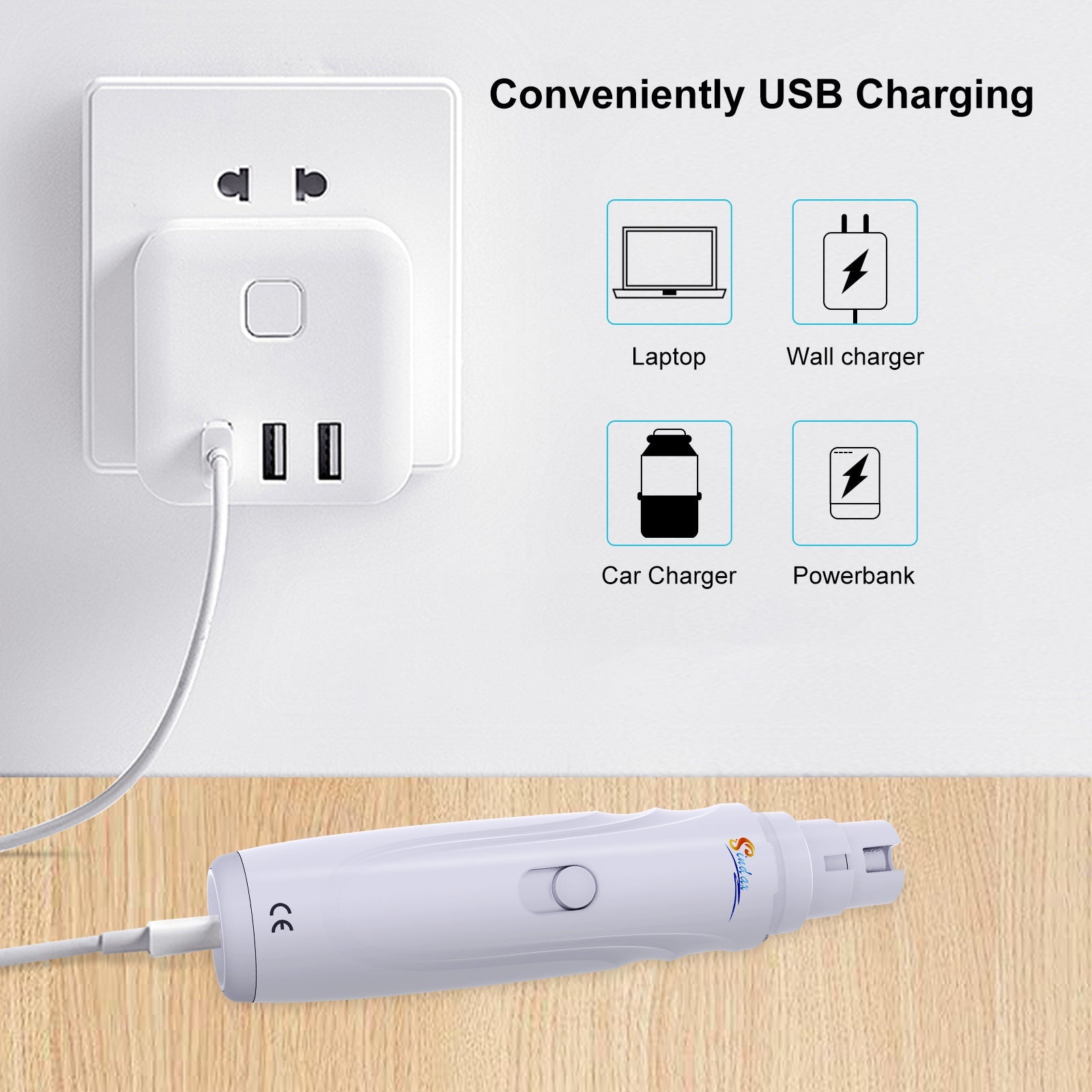 USB Rechargeable Pet Nail Grinder